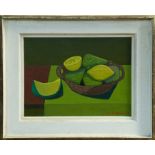 Gordon Groves, mid-20th century oil on canvas - still life with lemons, signed and dated '48,