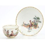 18th century Frankenthal tea cup and saucer,