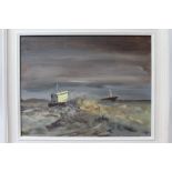 Peter Chillingworth, oil on board - To those in danger on the sea, inscribed verso, framed,
