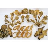 Collection of Ornate Regency-style ormolu curtain tie-backs,