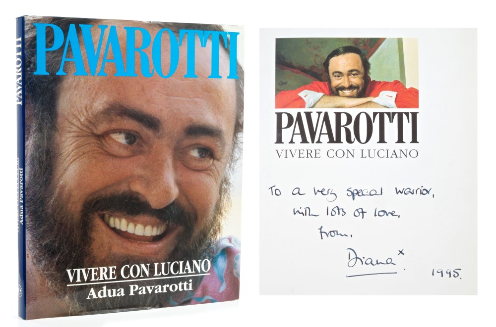 Diana Princess of Wales - signed and inscribed book - Pavarotti Vivere Con Luciano, - Image 3 of 3