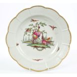 A Worcester lobed plate,
