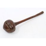 Antique Fijian carved wooden throwing club 'Ula',