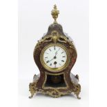 Late 19th century French Boulle work mantel clock with gilt metal mounts,