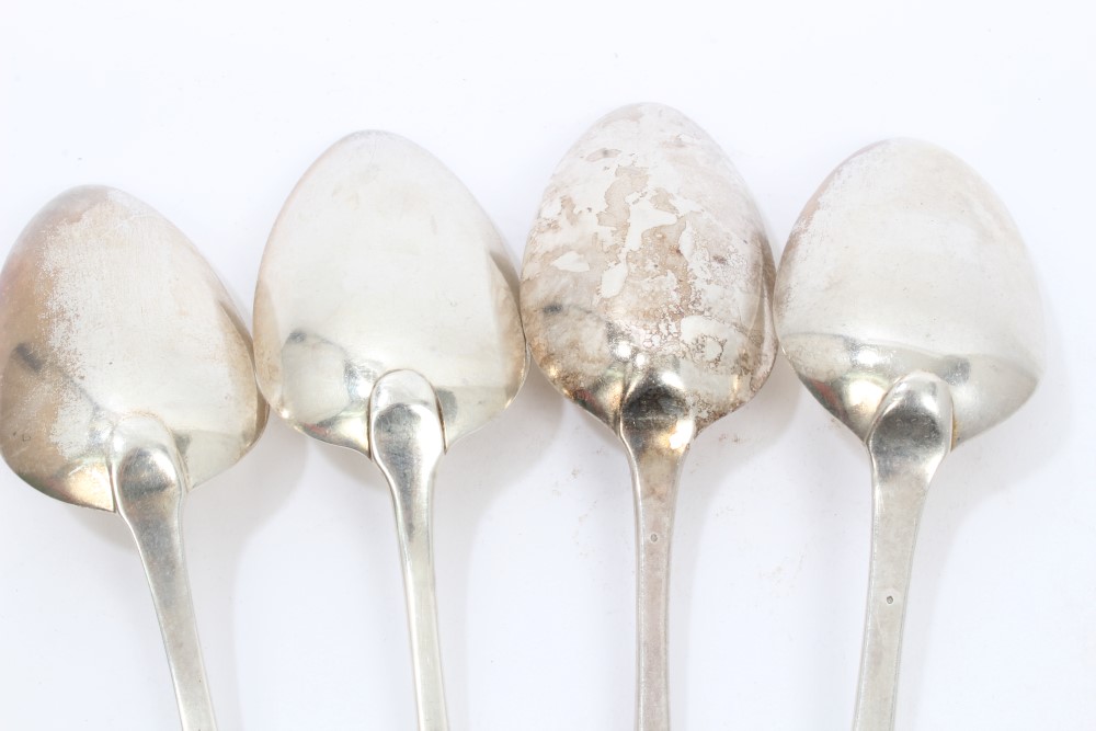 George III silver Old English pattern tablespoons (London 1788), Hester Bateman, - Image 3 of 4