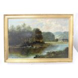 Henry Cooper, oil on board - The Lledr Valley, North Wales, signed, in gilt frame,
