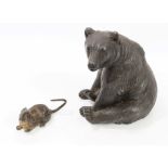 Late 19th / early 20th century Continental cold-painted bronze model of a rat,