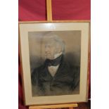 Pair Victorian English School pastel portraits of a lady and gentleman, one indistinctly signed,