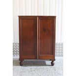 Late 19th century mahogany collectors' cabinet with pair of panelled doors enclosing twelve