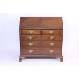 Good large George II mahogany bureau,