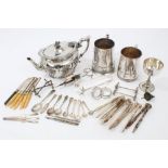 Selection of miscellaneous silver plate and other white metal - including teapot,