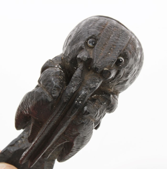 Late 19th / early 20th century carved hardwood netsuke in the form of a crustacean, - Image 4 of 4