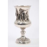 Victorian silver shooting trophy cup of campana form,