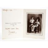 HRH Diana Princess of Wales - signed 1992 Christmas card with twin gilt Royal ciphers to front,