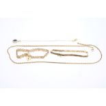 Gold (9ct) gate bracelet,