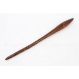 19th century Australian Aboriginal nulla nulla or waddy stick of typical form, with tapering ends,