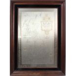 Contemporary limited edition of 'The Silver Map of England' with the boundary lines and coats of