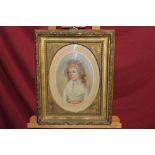 Manner of Thomas Gainsborough (1727 - 1788), oval oil portrait of a lady - Mrs Fitzherbert,