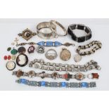 Group of antique and vintage jewellery and costume jewellery - to include Victorian tortoiseshell