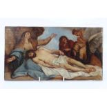 Early 19th century Florentine School oil on canvas laid on board - The Lamentation, unframed,