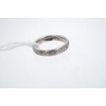 White gold (18ct) wedding ring / half eternity ring,
