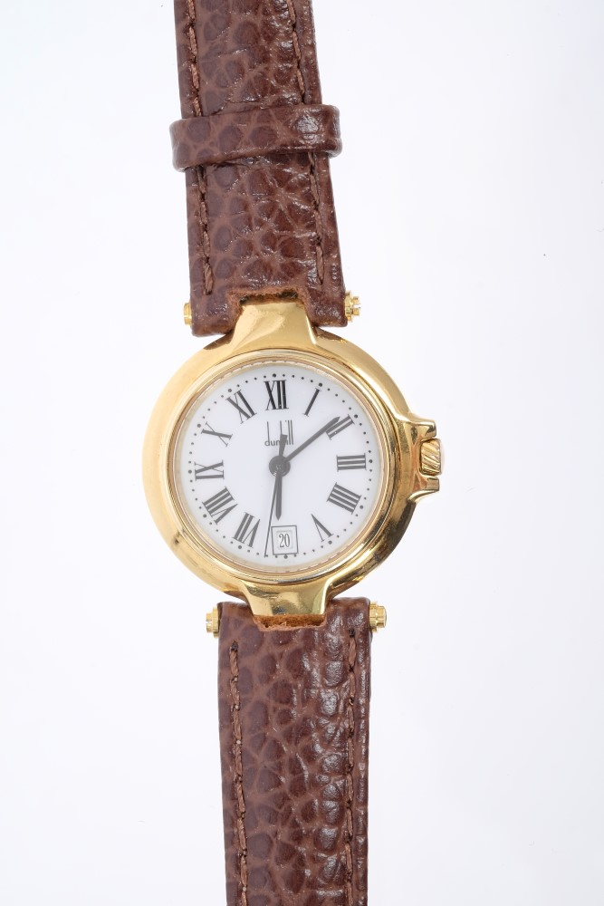 Ladies' Dunhill Quartz Calendar wristwatch with gold plated case, - Image 2 of 2