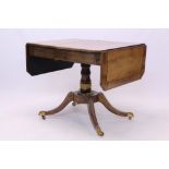 Regency rosewood and brass inlaid sofa table,