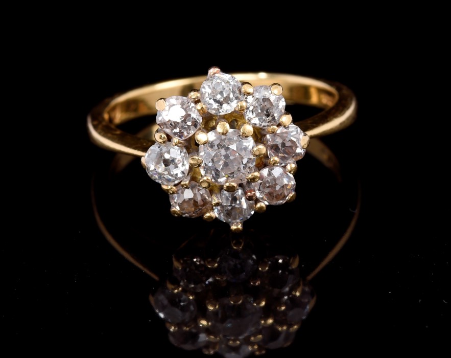 Diamond cluster ring,