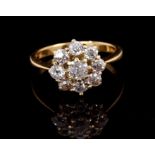 Diamond cluster ring,