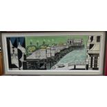 *Edward Bawden (1903 - 1989), limited edition signed artists proof linocut - Brighton Pier,