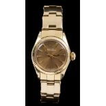 Ladies Rolex Gold Oyster Perpetual wristwatch, model 6619. Serial no.