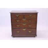 Early 18th century oak chest of drawers,