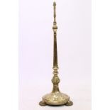 Victorian brass standard lamp,