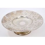 Fine quality 1920s Tiffany silver tazza of circular form,