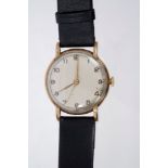 1940s / 1950s gentlemen's Longines gold (9ct) wristwatch with seventeen jewel movement,