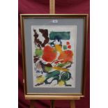 Timothy Gibbs (1923 - 2012), watercolour - Abstract Still Life, signed and dated '90,