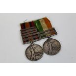 Boer War medal pair - comprising Queens South Africa medal with five clasps - Cape Colony,