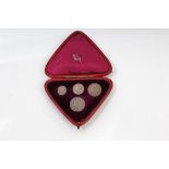 G.B. Victoria O.H. Four Coin Maundy Set 1900, in original case.