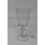 Cold War Interest: Good quality drinking glass with engraved presentation inscription - 'Captain H.