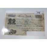 G.B. Provincial Essex Bank Chelmsford £5 note dated 20 Aug 1870 for B. Sparrow, W. M. Tufnell, J. C.