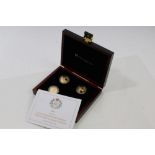 Gibraltar - Westminster Gold Proof £1 coins commemorating Queen Elizabeth II 80th Birthday -