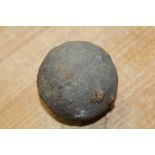 Antique iron cannonball - approximately 10cm diameter