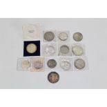 World - mixed coinage - to include Hamburg 3 Marks 1909J with edge knocks, otherwise GVF,