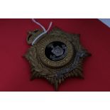 Fine Edwardian officers' blue cloth helmet plate of XIX County of London Regiment (St.