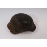 Second World War Nazi M35 / M1935 pattern Luftwaffe helmet with single decal in 'relic' condition