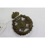 Victorian officers' helmet plate of 19th St. Giles & St.