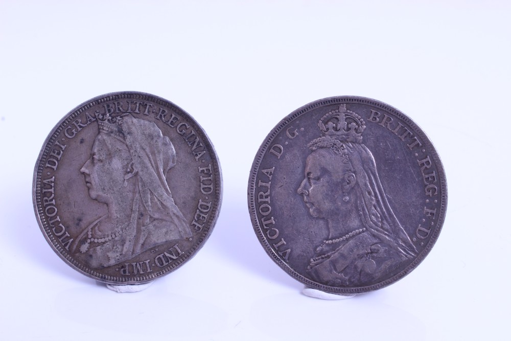 G.B. mixed silver coinage - Victoria - to include Crowns J.H. 1889. F, O.H. 1895 LVIII. - Image 4 of 4