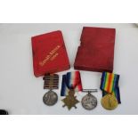 Boer War / First World War medal group - comprising Queens South Africa with five clasps - Cape