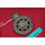 Victorian Glengarry badge 4th Volunteers Battalion East Surrey Regiment - white metal