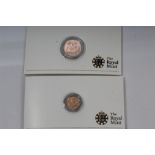 G.B. The Royal Mint Bullion Half and Quarter Sovereign 2010, with certificates.